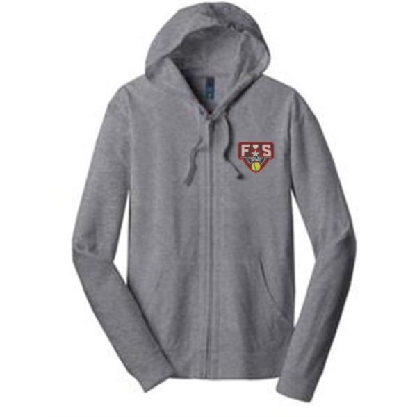 District Young Mens Jersey Full-Zip Hoodie - Image 2