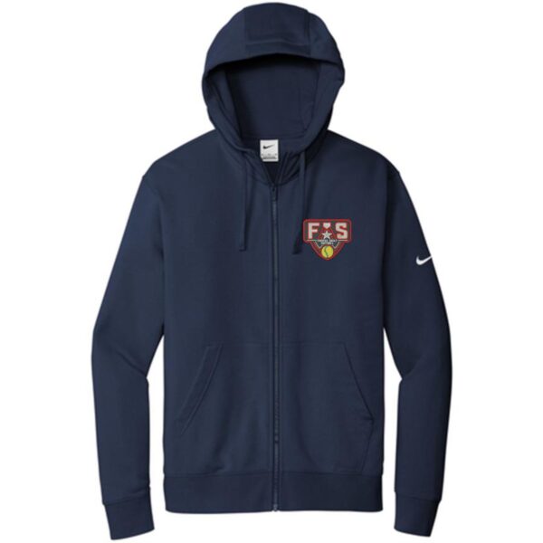 Nike Club Fleece Sleeve Swoosh Full-Zip Hoodie - Image 5