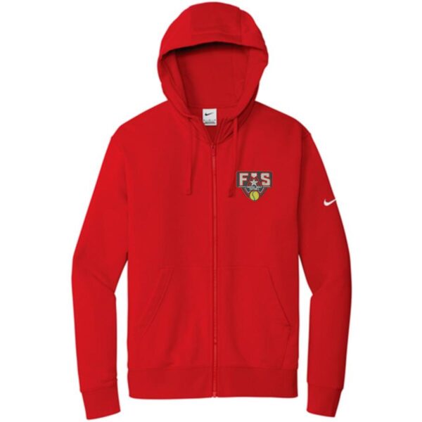 Nike Club Fleece Sleeve Swoosh Full-Zip Hoodie - Image 4