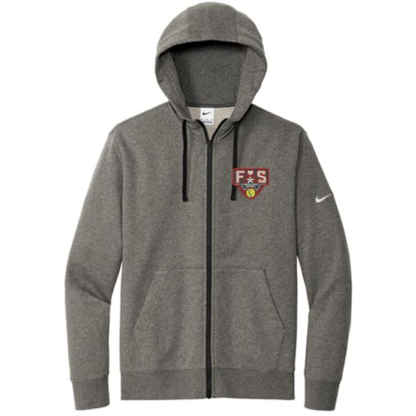 Nike Club Fleece Sleeve Swoosh Full-Zip Hoodie - Image 6