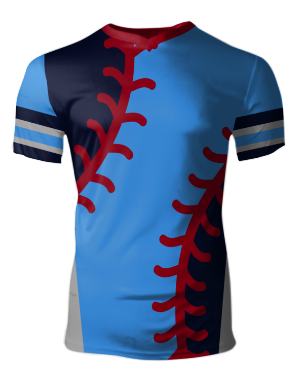 Custom Sublimated V-Neck Jersey - Unisex "Stitched" Cool Performance Tee
