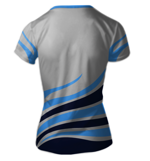Sublimated Womens/Girls V-Neck Jersey - Custom "Fire" Cool Performance Tee - Image 2