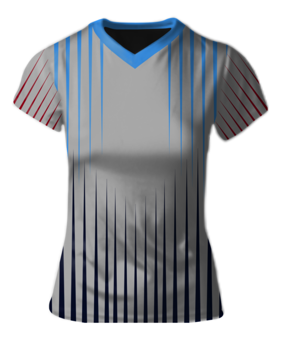 Sublimated Womens/Girls V-Neck Jersey Custom "Rays" Cool Performance Jersey