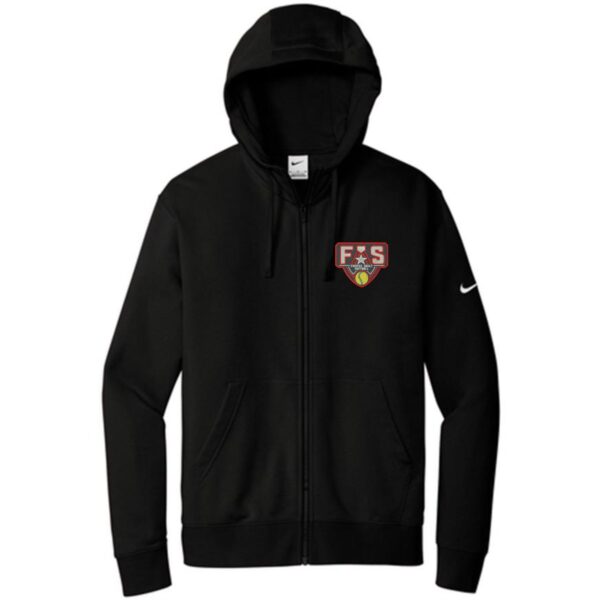 Nike Club Fleece Sleeve Swoosh Full-Zip Hoodie - Image 2